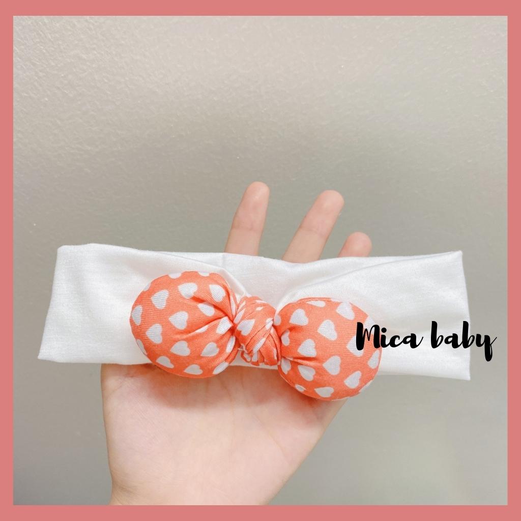 Băng đô vải gắn nơ phồng dễ thương cho bé gái Mica Baby BD54