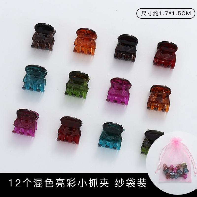 Set 12 kẹp tóc nhiều màu sắc kiểu dáng thời trang cho nữ
