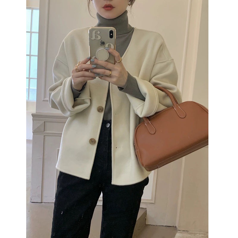 Áo Cardigan Dạ Lông Thỏ Cổ Tym Hàng Quảng Châu M8129