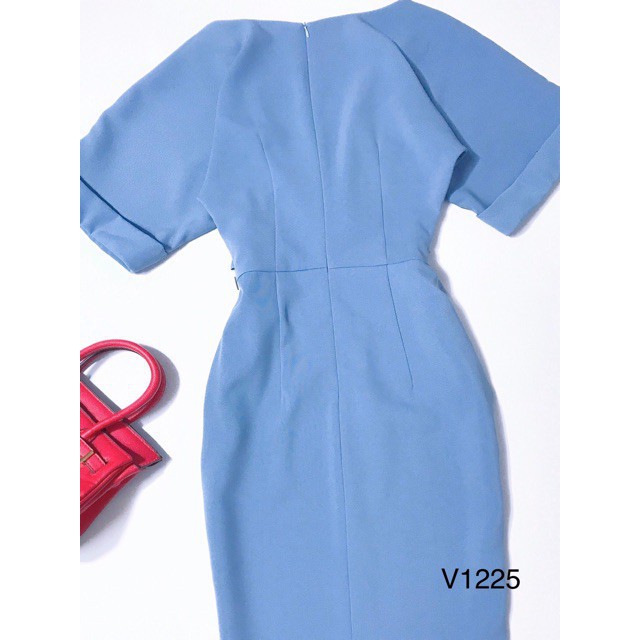 [ xả kho ] MiD Đầm xanh tôn dáng đính hoa thanh lịch V1225 Mie Design kèm ảnh thật