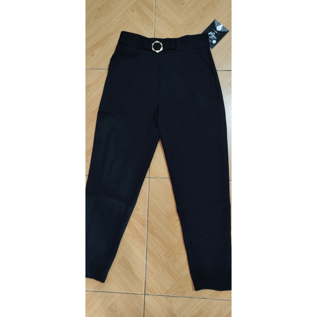 Quần baggy công sở nữ lưng cao,khóa sườn - Chất vải tuyết mưa mềm mịn - Phối đai cực xinh