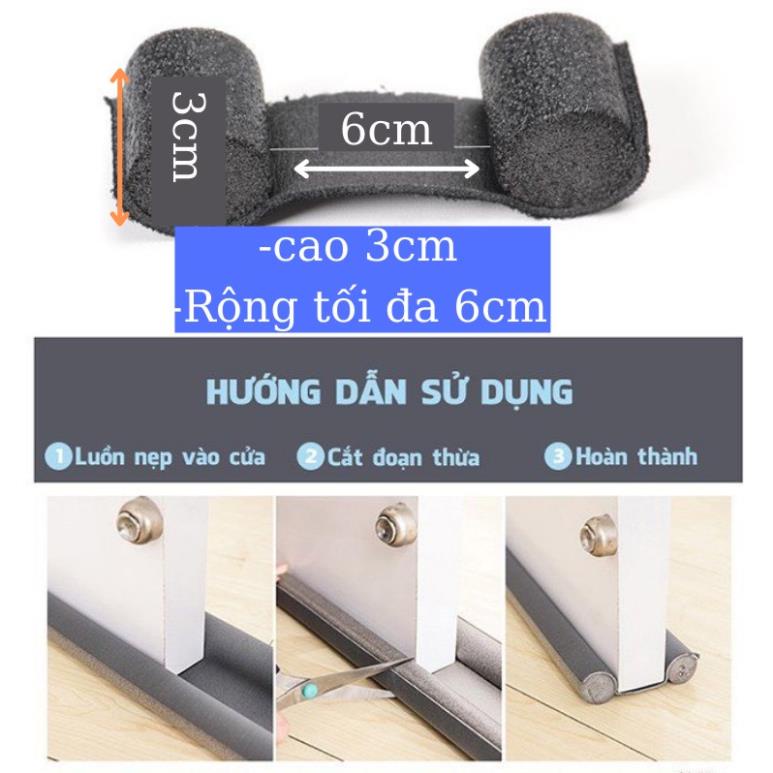 (Video Clip)  Ron Dán Chân Cửa Phòng Loại 35mm - Ngăn Bụi Bẩn, Ô Nhiễm Vào Phòng Của Bạn - GDNC0363