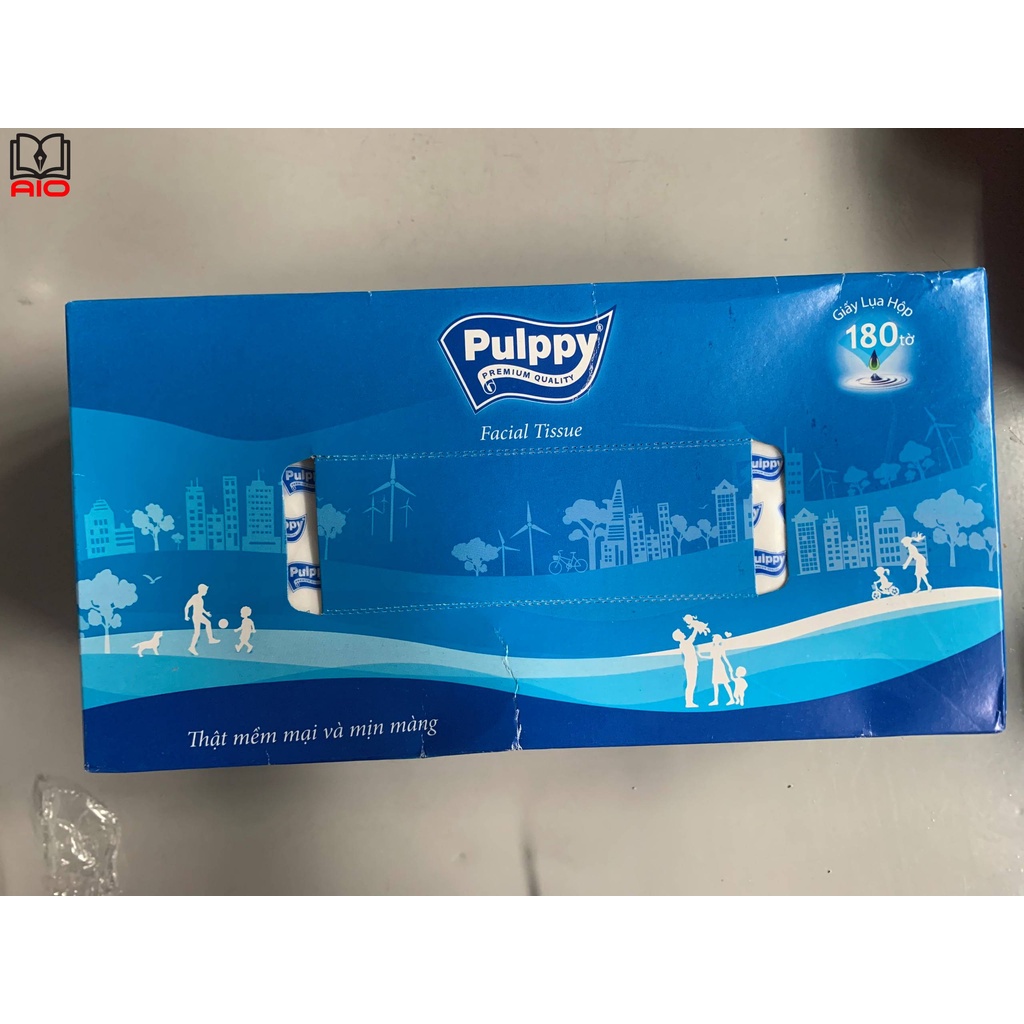 Khăn Giấy Hộp Pulppy 180 tờ