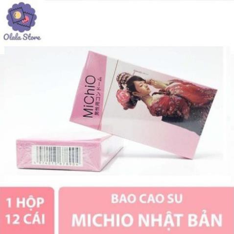 BAO CAO SU MICHIO [GIÁ SỐC]  [ HÀNG NHẬT BẢN CHÍNH HÃNG ] HỘP 12 CÁI - BAO CAO SU GÂN SIÊU MỎNG TẠO CẢM GIÁC CHÂN THỰC