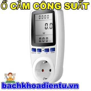 Ổ cắm đo công suất,dòng điện và điện áp xoay chiều.