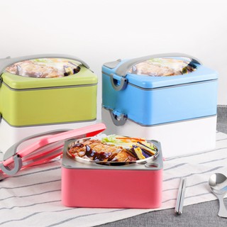 HCM - Hộp cơm giữ nhiệt thông minh 6-8h 2 tầng vuông 730ml