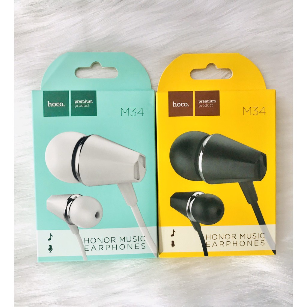 (CHÍNH HÃNG) TAI NGHE HOCO M34 CÓ NÚM CAO SU, CHỐNG ỒN NGHE HAY CÓ MIC - BẢO HÀNH 6 THÁNG