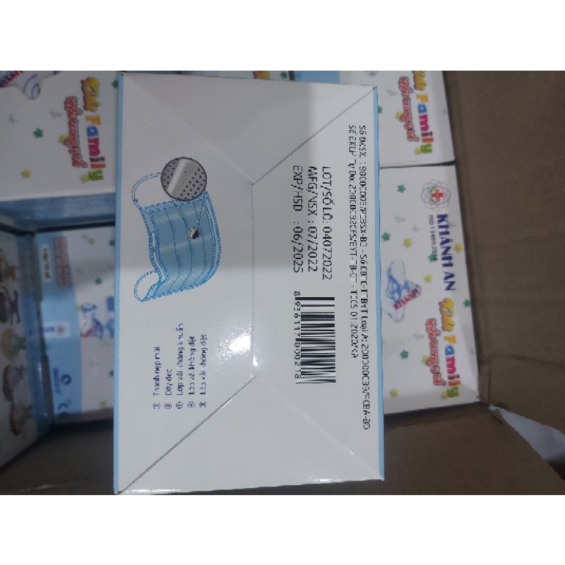 Hộp 50 cái khẩu trang y tế trẻ em chính hãng thương hiệu khánh an