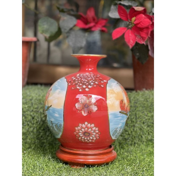 Bình hút Tài Lộc, Lọ Hoa hút Lộc vẽ 3D Thuận Buồm Xuôi Gió, Hàng Gốm Sứ Bát Tràng, Decor, Trang trí, quà tặng ý nghĩa