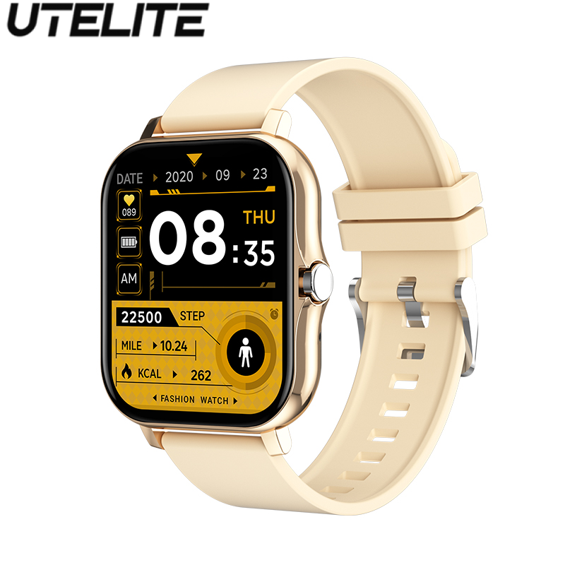 UTELITE GT20 Ultra-thin Smart Watch 1.69 inch Square Screen Bluetooth Call IP67 Waterproof Long Standby Heart Rate Blood Oxygen Monitoring Fitness Tracker