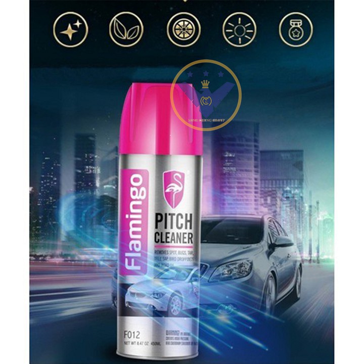 COMBO 2 chai tẩy nhựa đường, băng keo Flamingo Pitch Cleaner 450ml