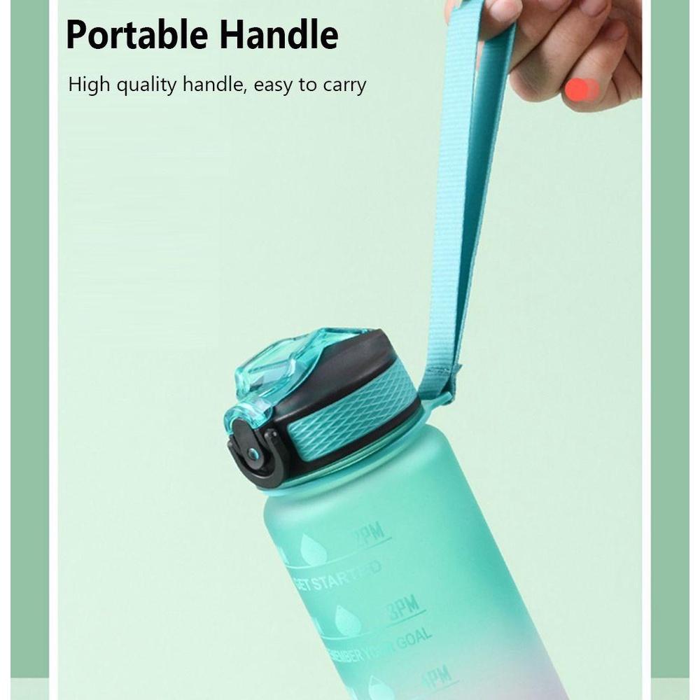 Bình Đựng Nước 1000ml Dung Tích Lớn Màu Gradient Dành Cho Học Sinh / Cắm Trại / Du Lịch / Thể Thao Ngoài Trời