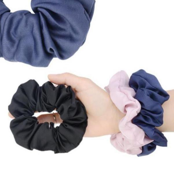 ( giá sỉ )  Dây buộc tóc scrunchies phi bóng lụa mềm