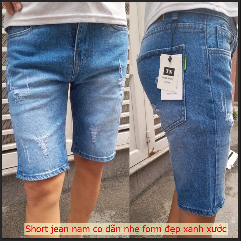 Quần Short Jean Nam Cao Cấp co dãn MS710 [Videos + hình thật]