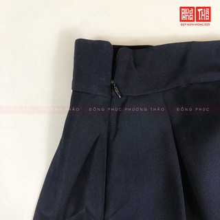 Chân váy xếp ly xanh than Cấp 2 & 3