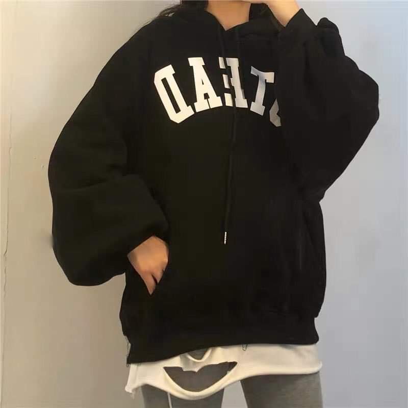 Áo hoodie STEAD màu đen HSU0121