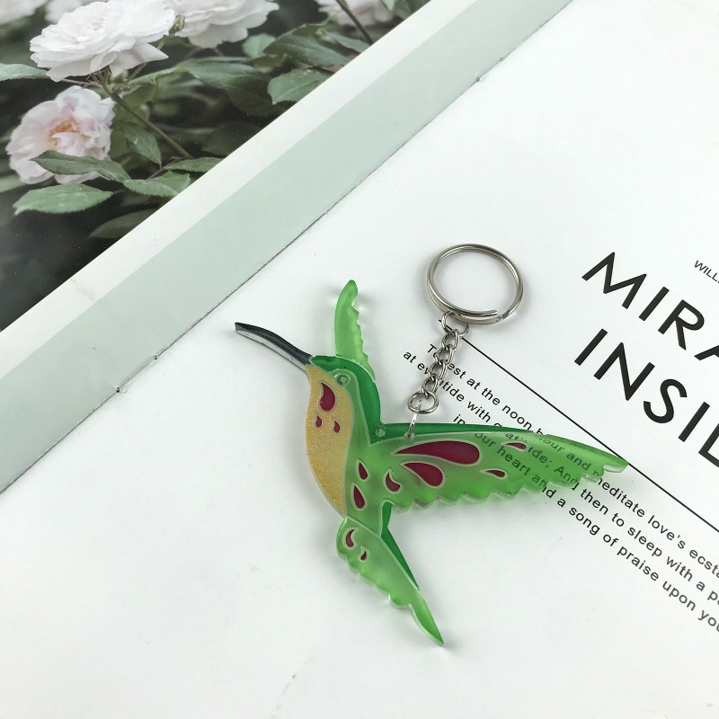 Khuôn Silicone Làm Móc Khóa Thủ Công Hình Chú Chim Ruồi Độc Đáo