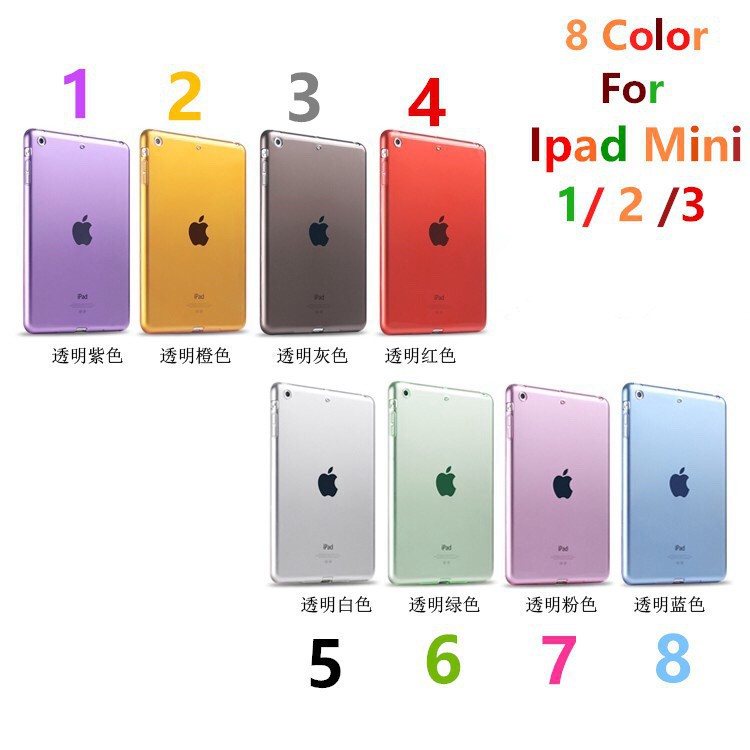 Casing Apple ipad mini 1/2/3 cover A1489 A1432 Soft TPU Rubber Back Skin Case