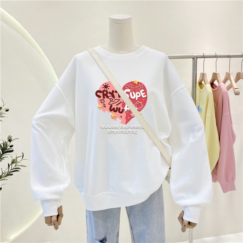 NRVP Áo Hoodie Tay Dài Dáng Rộng Phong Cách Hàn Quốc 2021 Cho Nữ