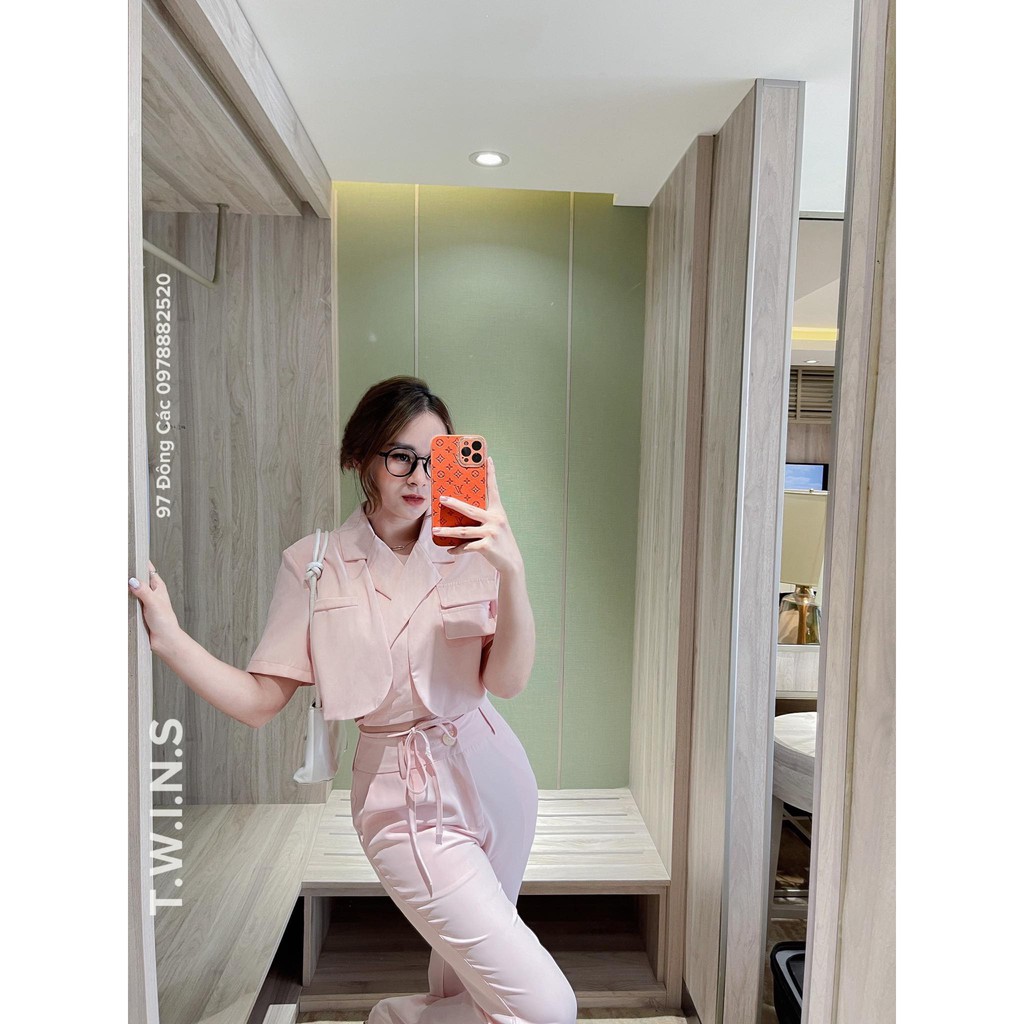 Set blazer quần xẻ gấu 078 079