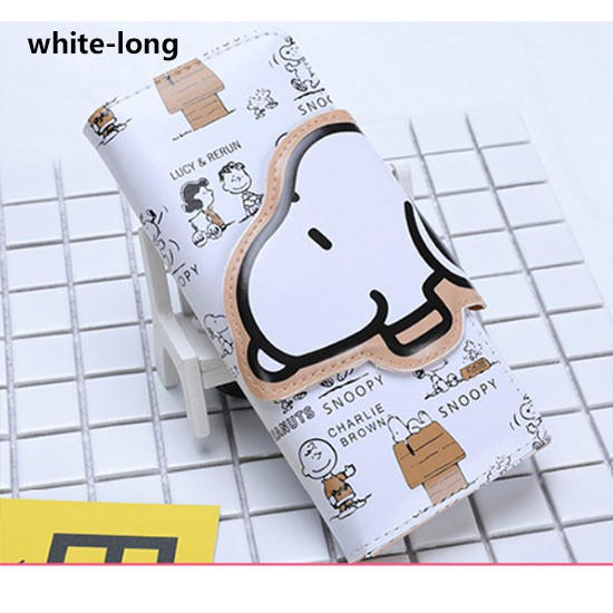 [Mã FASHIONCB264 giảm 10K đơn bất kỳ] Ví nữ bằng da PU in hình hoạt hình Snoopy dễ thương