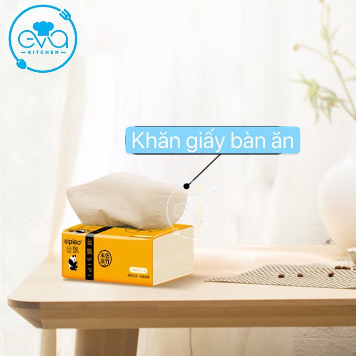 Combo 5 Gói Giấy Ăn Gấu Trúc Dai Mịn Sipiao Gói 300 Tờ