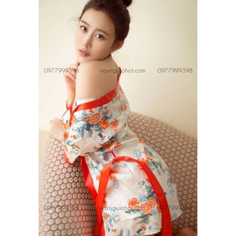 set áo choàng kimono sexy gợi cảm