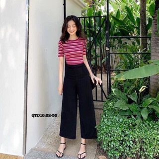 Quần Ống Rộng Lưng Thun Sau Bigsize