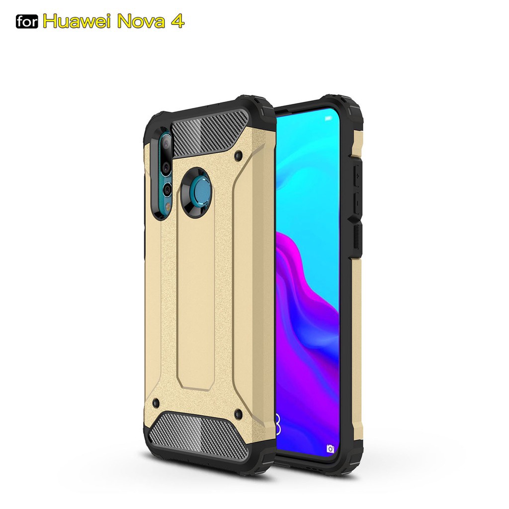 Ốp điện thoại kiểu giáp thời trang cho Huawei Nova 4 / Y5 Y6 Y7 2019