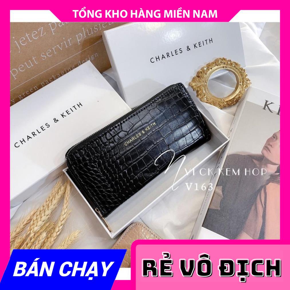 VÍ C&amp;K KÈM HỘP SANG TRỌNG V163 ⚡FREESHIP⚡100% ẢNH THẬT⚡ CHUYÊN SỈ - GIÁ TỐT