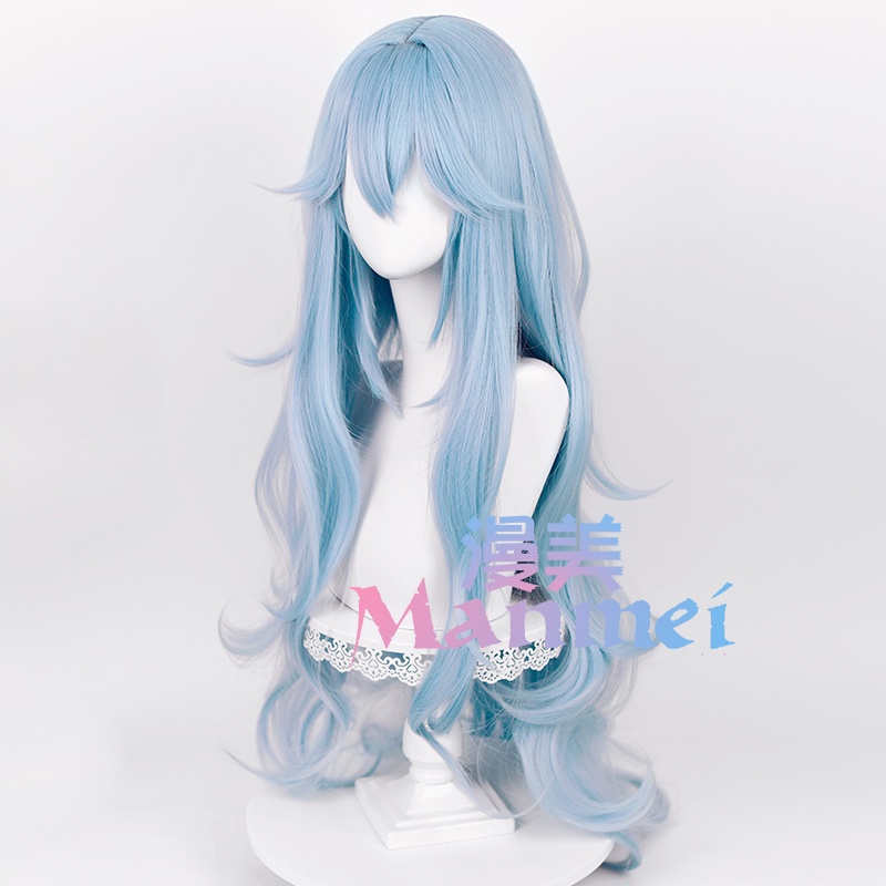 Manmei Rei Ayanami Cosplay Wig EVA Women 100cm Long Blue Hair Anime Heat Resistant Synthetic Wigs