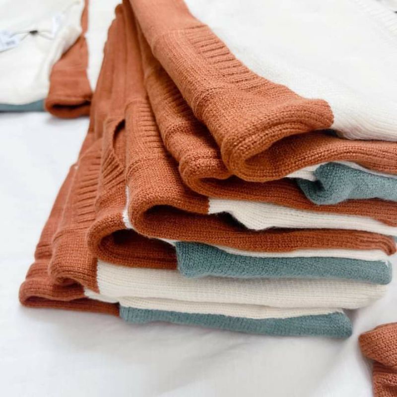 Áo len Zara tay phối ragla colour cho bé 1-5y