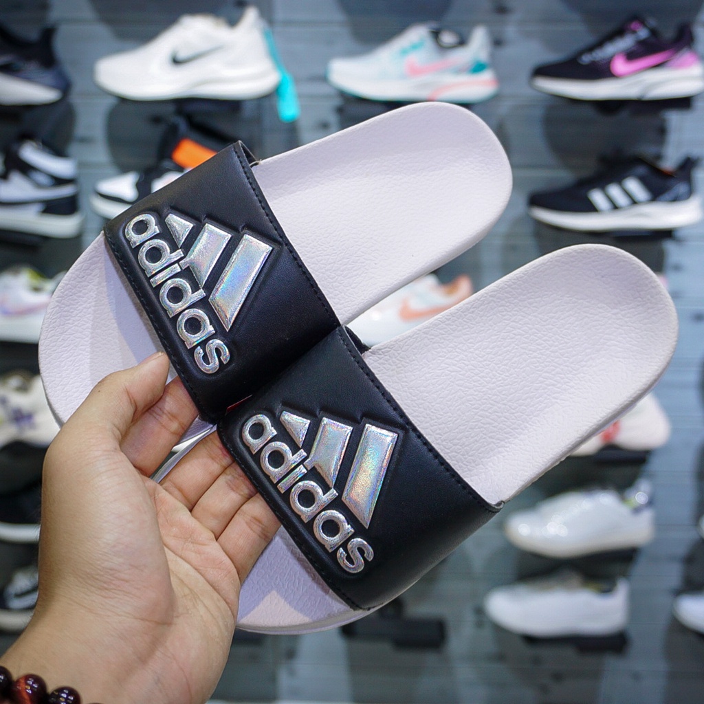 Dép adidas nữ quai ngang màu trắng đế bánh mì