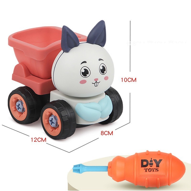 đồ chơi mô hình oto công trình xây dựng set 4  cute , cần cẩu, máy xúc... cho trẻ em,  cho bé thoả sức sáng tạo