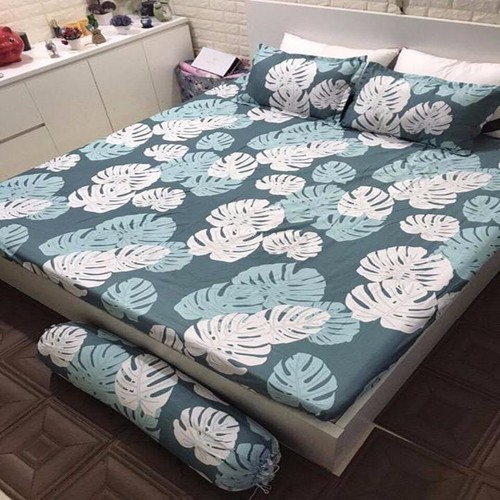 [XẢ KHO Bộ ga gối KHỦNG LONG BƠ (1 ga chun và 2 vỏ gối nằm)