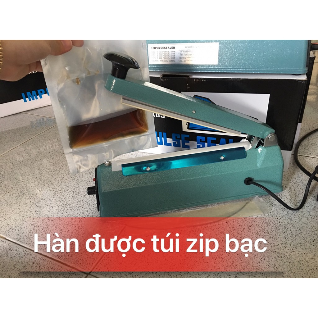 HÀN ĐƯỢC TÚI ZIP BẠC+TẶNG BỘ DÂY NHIỆT MÁY ÉP  MIỆNG TÚI  VỎ SẮT PFS200  LOẠI XỊN,MÁY HÀN MIỆNG TÚI NILON DẬP TAY