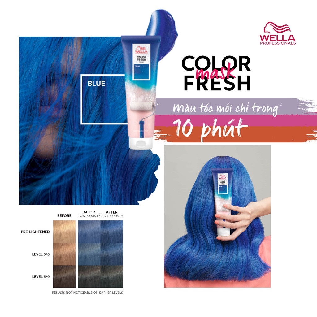 💕New 2021💕 Mặt Nạ Dưỡng Tóc Bổ Sung Hạt Màu Wella Color Fresh Mask 150ml