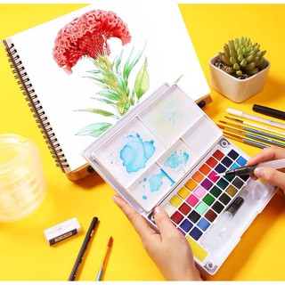 COMBO 7 MÓN Màu nước dạng nén Borrence, Màu nước superior, Màu Solid Water Color