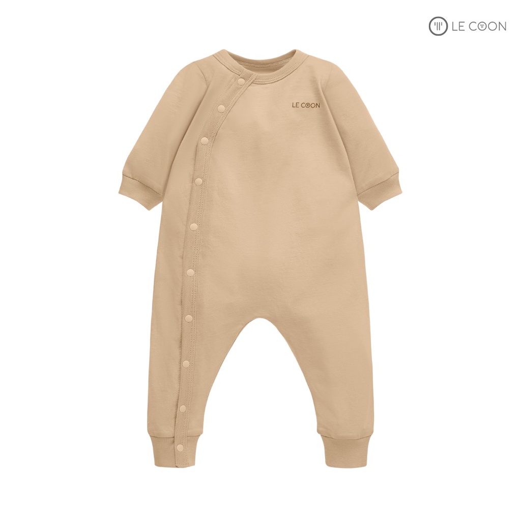 Le Coon - Bodysuit dài cúc bấm vạt chéo cho bé trai bé gái LC0879