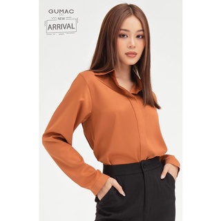 Áo sơ mi nữ tay dài GUMAC đồ công sở đủ màu, đủ size AB405
