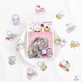 Set 40 sticker chất pvc xinh xắn dễ thương