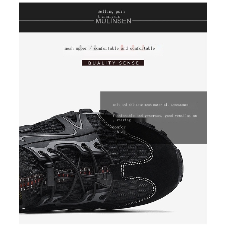 【Hàng Sẵn Sàng】 Giày Lưới Đi Xe Đạp Leo Núi Không Khóa Thoáng Khí Cỡ Lớn Cho Nam