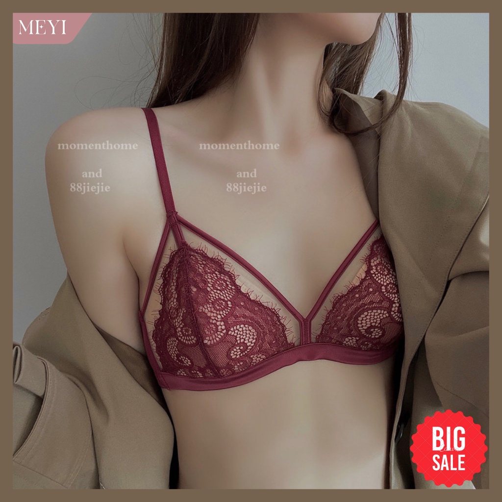 Bộ Đồ Lót Nữ Không Gọng Mút Mỏng 0,5cm Sexy Ren Cao Cấp, Nâng Ngực Tự Nhiên Mềm Mại Thoáng Mát_LM009 | WebRaoVat - webraovat.net.vn