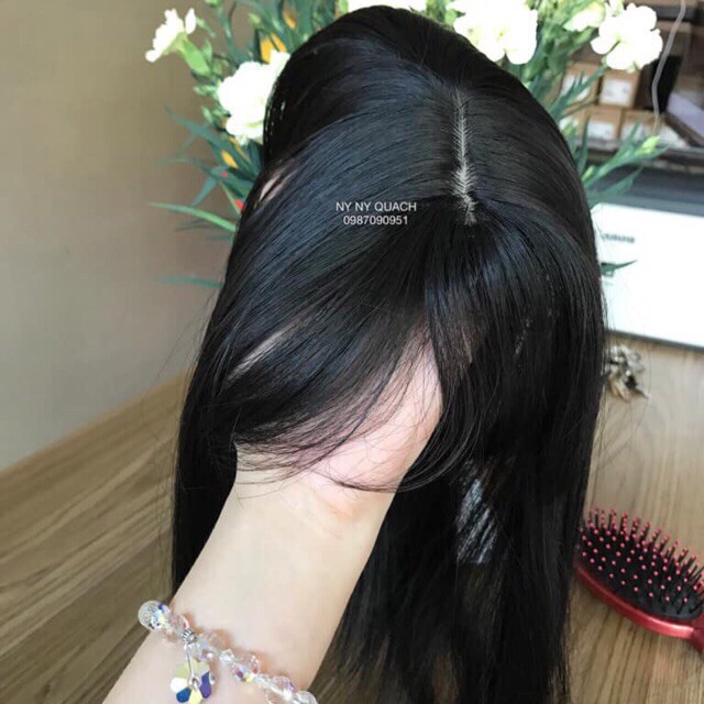 Tóc giả 🥰 freeship 50k🥰 tóc giả mái tóc che hói đỉnh đầu có da đầu mái thưa cao cấp