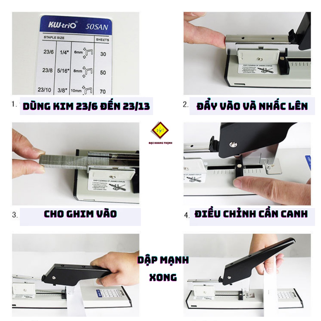 Bấm kim số lớn 50 SA Máy bấm kim 50SA Dập ghim lớn 50SA Đồ đóng tập