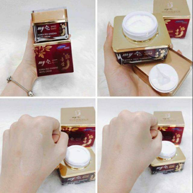 Kem dưỡng trắng da, giảm thâm nám tàn nhang hồng sâm My Gold Hàn Quốc (Hộp 50ml)