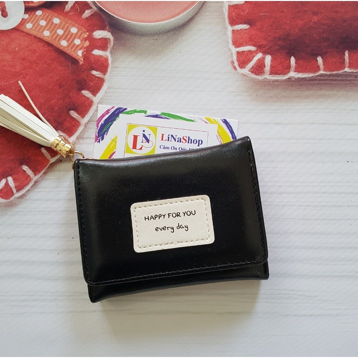 FreeShip Ví Nữ Mini Happy For You, Ví Ngắn Dễ Thương, Xinh Xắn 102 | BigBuy360 - bigbuy360.vn