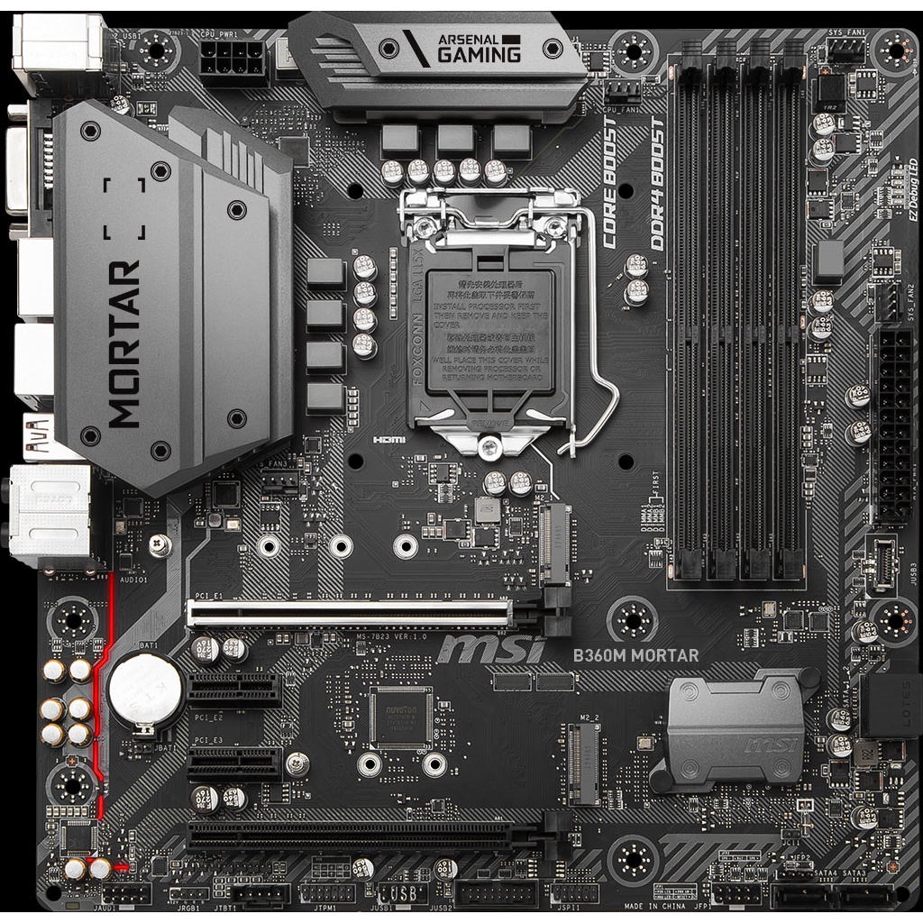 [Xả lỗ siêu rẻ] Mainboard MSI B360M MORTAR (Intel B360, LGA 1151-v2, M-ATX, 4 khe RAM DDR4)- Hàng chính hãng BH 36 tháng