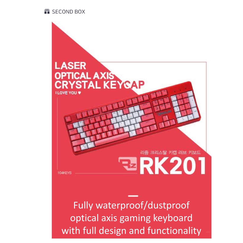 Bàn PhíM Cơ Gaming RK-201 Blue (Type Click) DàNh Cho Game Thủ