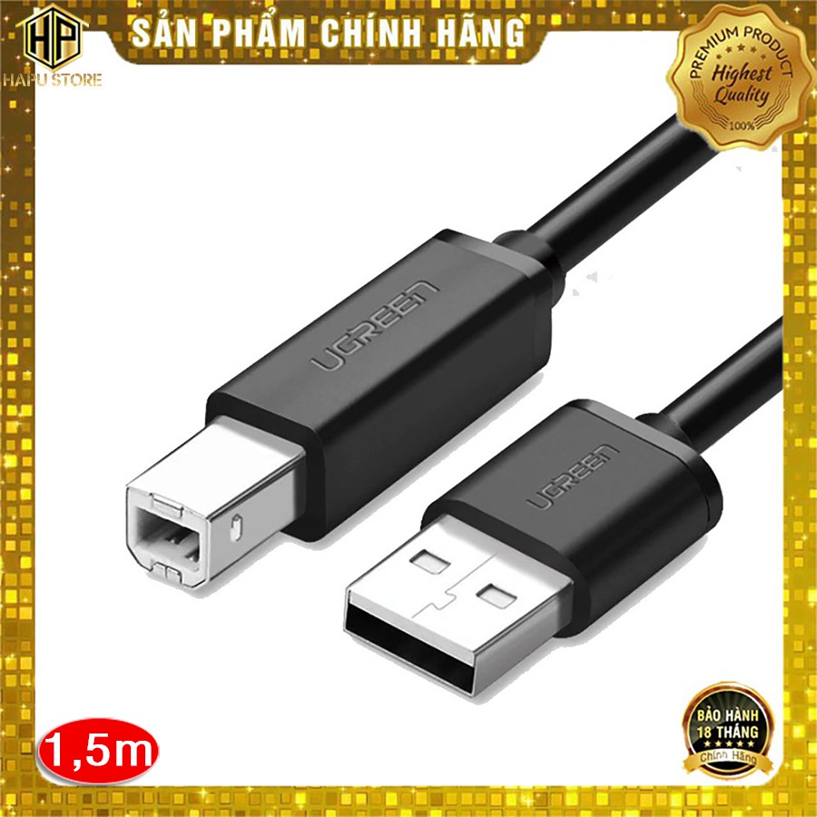 Cáp máy in Ugreen 10845 10327 US104 chuẩn USB 2.0 cao cấp - HapuStore